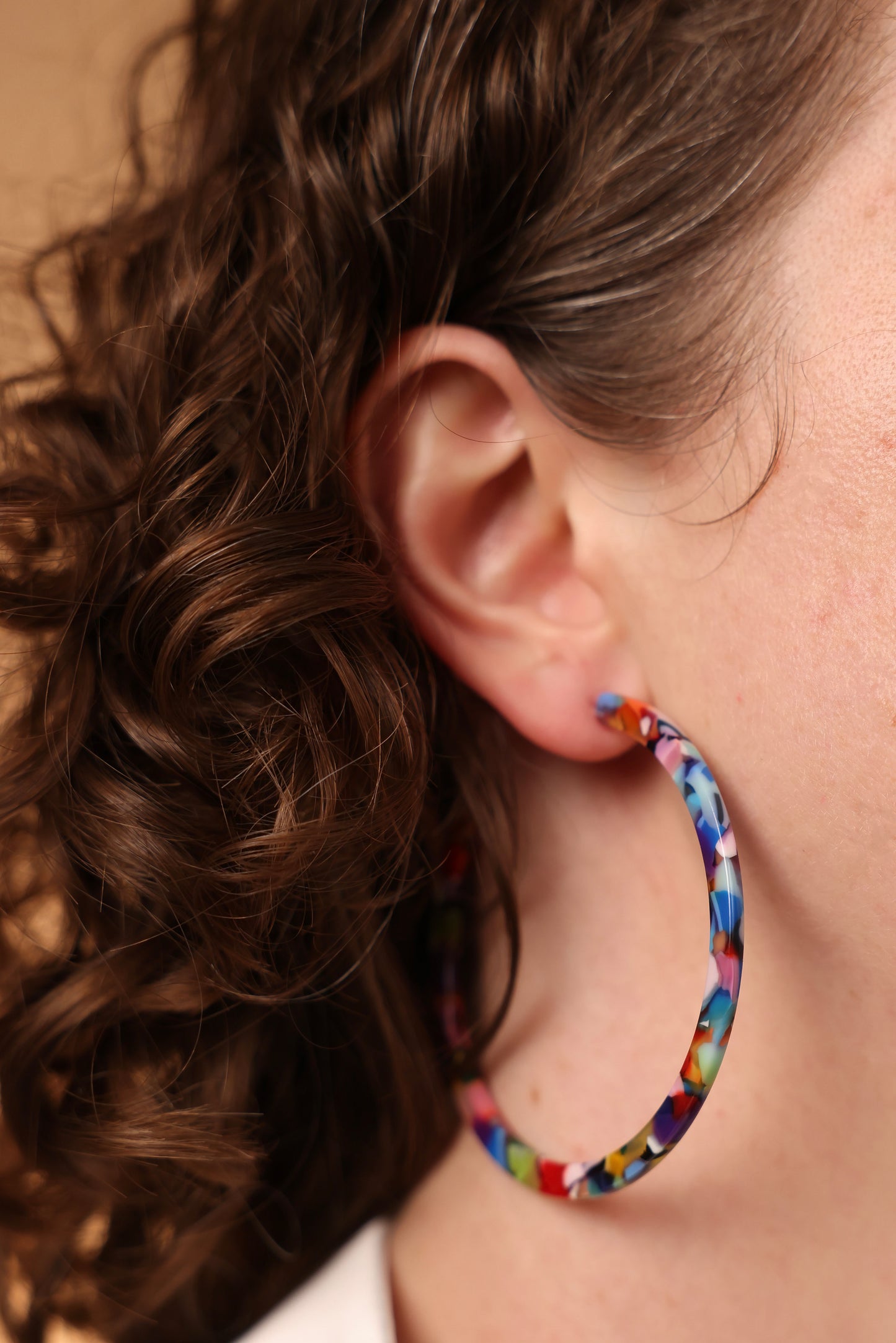 RAINBOW HOOP EARRINGS