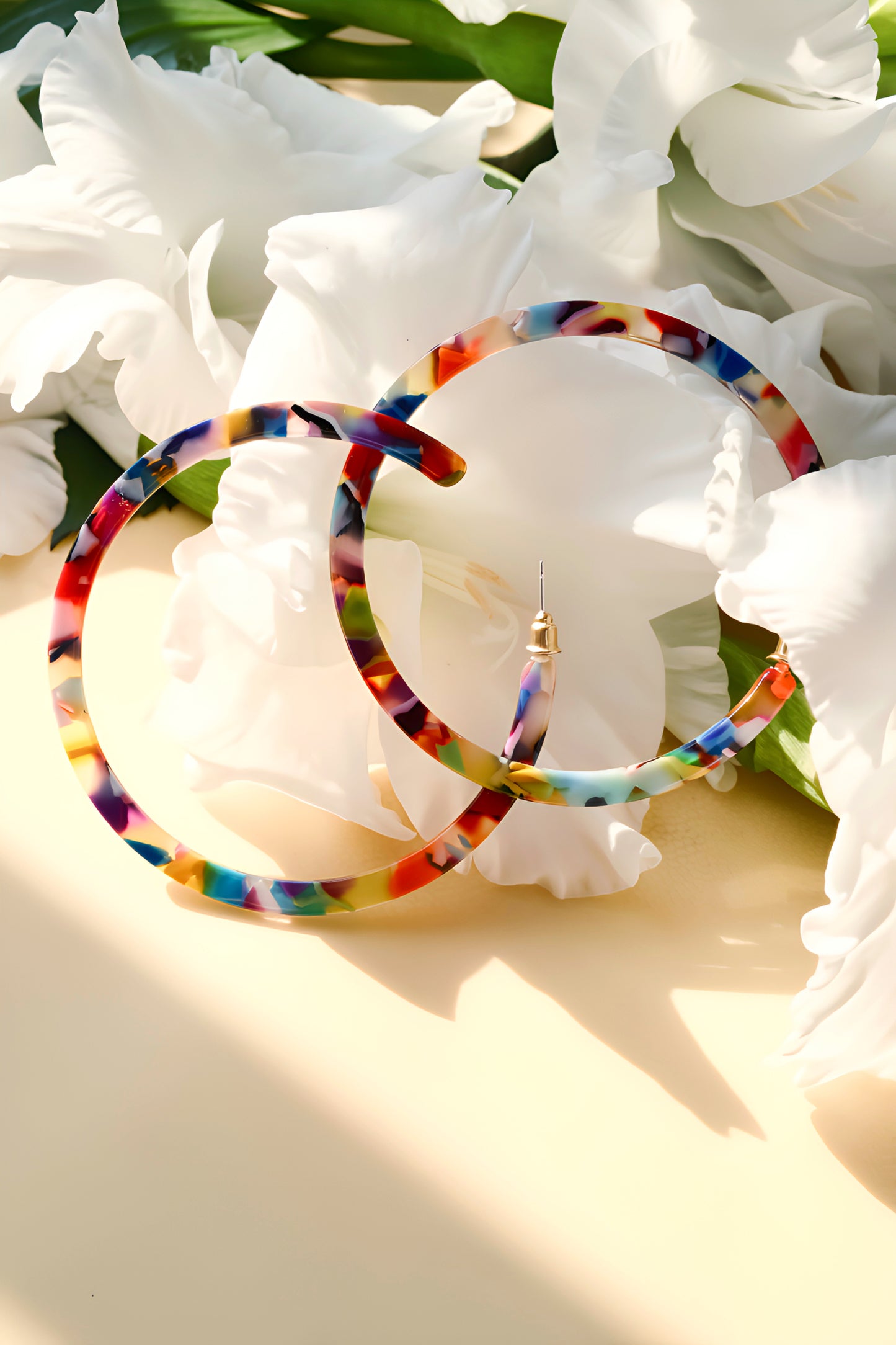 RAINBOW HOOP EARRINGS